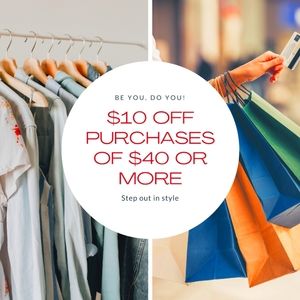 10$ off $40 Sale!!!!